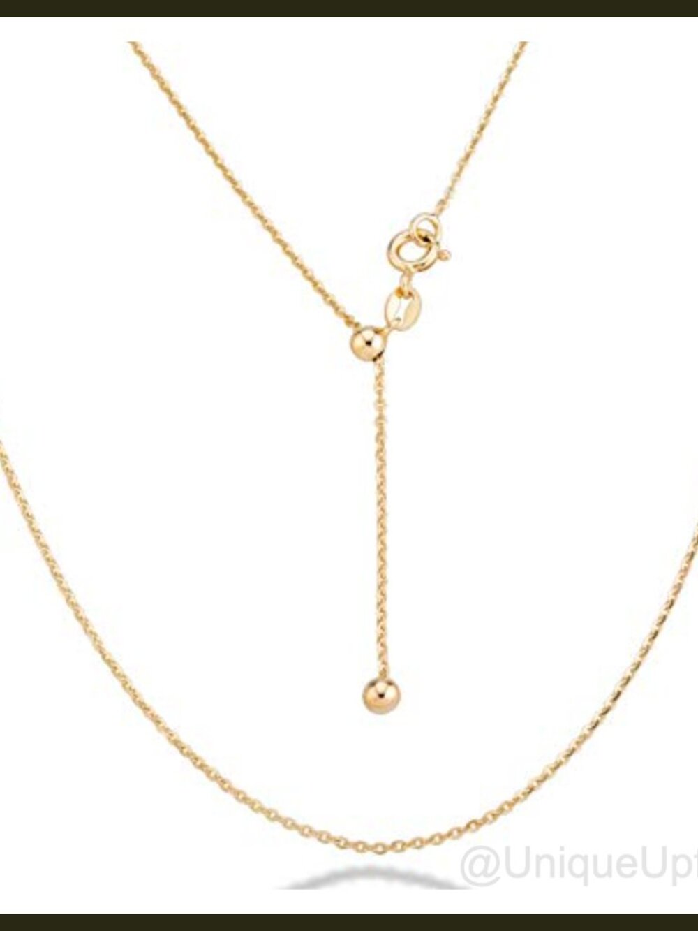 Italian 925 Sterling Silver Adjustable Chain Necklace 1.3mm 14-24"